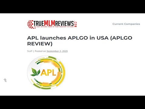 APL GO REVIEW from TrueMLMReviews.com & Dale Calvert