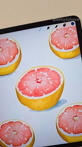 Simple Grapefruit 🍊 Used: Realistic Watercolor Brushset by Artsy Lola Co. Exact brushset, washi tape and canvases are available at our Website for Procreate ✏️ #procreate #procreatebrushes #digitalwatercolor #drawingreels #watercolor #ipad #procreateart #dailydrawing #artreels #illustration #procreatebrushset #procreatetips #procreatetutorial #artist #paintingoftheday #watercolorsketch #drawingtutorial #watercolorpainting #watercolorart #procreatereels #illustrator #drawingvideo #grapefruit | A