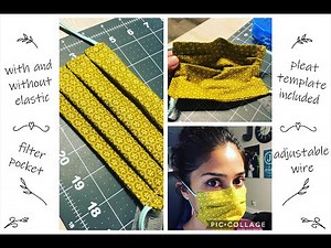 DIY Face Mask Tutorial w/ Filter Pocket and Wire