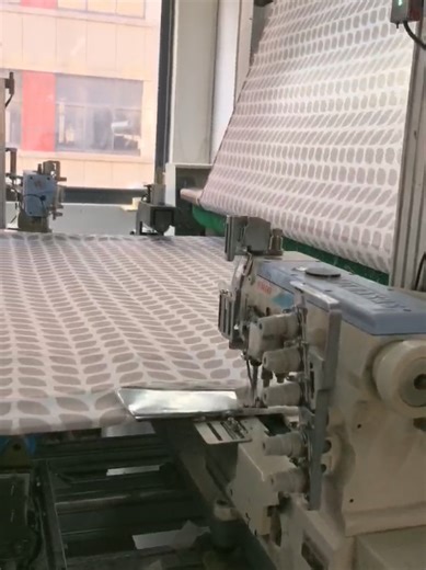 Automatic two side sewing and cross cutting machine for curtain bedsheet blanket #curtains #bedsheets #showercurtain #sewingmachine