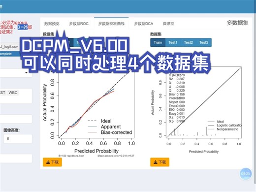 DCPM_V6.0_多数据集可以处理4个数据集(训练集-内部验证-外部验证1-外部验证2)