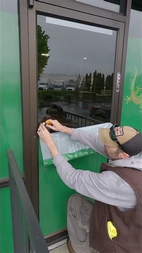 Window Perf Removal 44 #asmr #satisfying #installation #signs