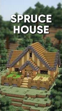 Minecraft Tutorial | Spruce House 🏠 #minecraft