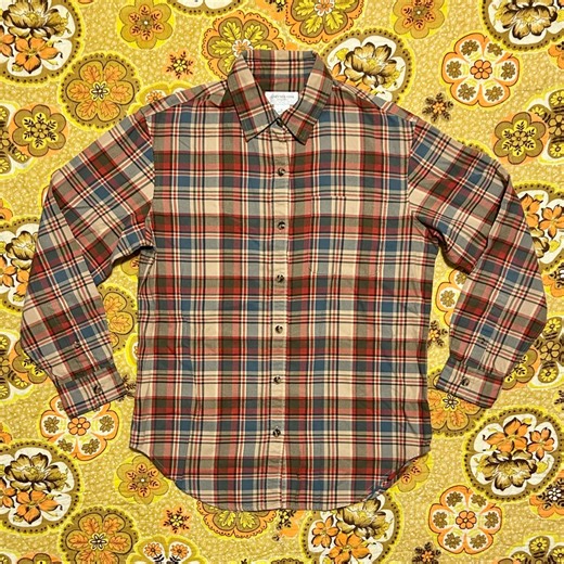 Flannel Button up Red Green 90s Outdoor Fall Jones New York Womens S - Etsy UK