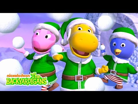 Santa's Elves Have a Snowball Fight! w/ Elf Tasha, Pablo & Uniqua | The Backyardigans