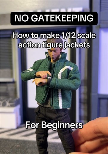 Custom 1/12 scale 6 inch Action Figure soft goods jacket tutorial! Great first project to start for beginners. Enjoy! #foryoupage #figtok #actionfigures #customactionfigures #ben10