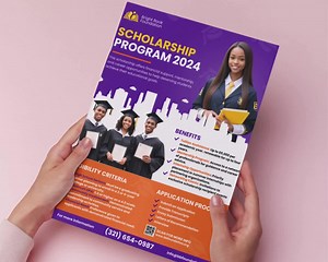 Scholarship Program Flyer, Scholarship Announcement Flyer, Editable Scholarship Assistance, Program Flyer, DIY Canva Template Printable - Etsy