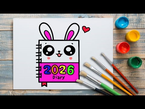 How to Draw a Cute Bunny 2026 Diary Simple & Easy for Kids