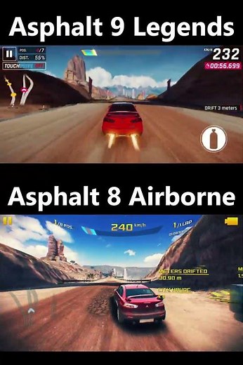 Nevada: Asphalt 8 VS Asphalt 9! #asphaltlegendsunite #automobile #asphaltcommunity8