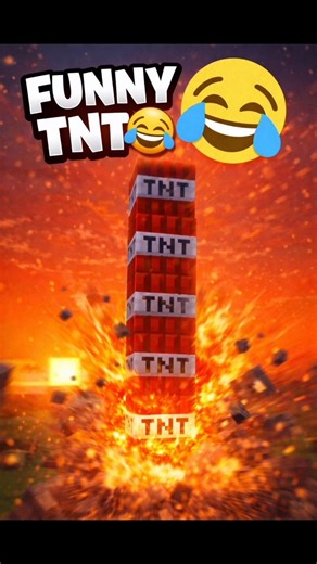 🤣 TNT FAIL MOMENT! #Minecraft #TNTFail 🤣 #FunnyMoments #EpicFail #MinecraftShorts #mycrixgamer