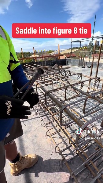 Steel Fixing Techniques: Saddle into Figure 8 Tie