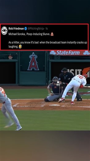 Rob Friedman on Instagram: "The “Oh 💩” Slurve from Michael Soroka 🤣😱 #baseball #mlb #sports #pitching"