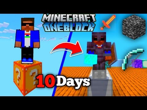 Surviving 10 Days on ONE BLOCK in Minecraft 😱 | Lucky Block OP Upgrade