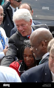 May 31, 2007  Charlotte, NC; USA, Former President BILL CLINTON shakes hands after the ceremony for the library dedication service for Evanglist Billy Graham that took place in his hometown of Charlotte.  The library chronicles the life and teachings of the legendary Evanglist Graham.  The ceremony Stock Photo - Alamy
