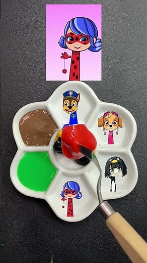 Sprunki OC Paw Patrol Colour Mixing 💗 #satisfying #colors #pawpatrol #colormixing #art #skye
