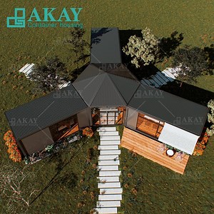 [Hot Item] New High-End Modular Prefabricated House Prefab Homes Hexagon Luxury Villas Factory Customization Container House