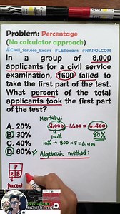 PERCENTAGE‼️🥰😱 #maths #mathematics #teachermario #mathtutor #mathtricks #virals #viralvideo #fbviralvideo #civilservice #LETexam | Math Teacher Mario