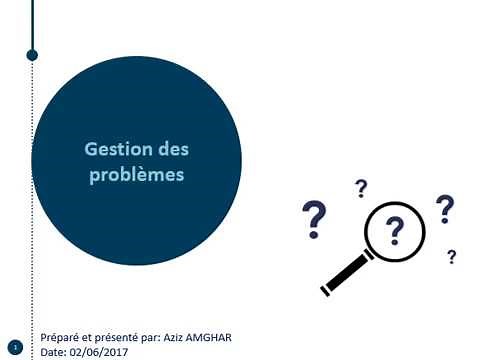 V05- Le processus gestion des problèmes