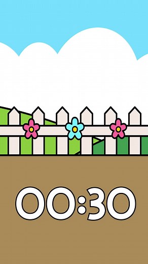 Spring Flower Garden Countdown Timer