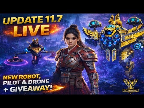 War Robots Update 11.7 LIVE 🔥 New Robot, Pilot & Drone + GIVEAWAY
