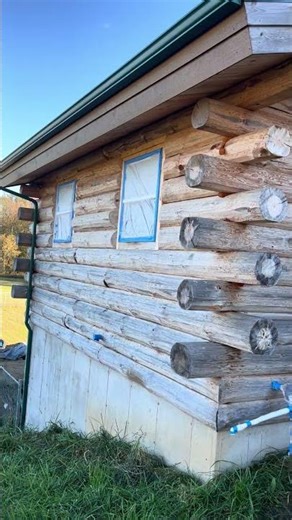 Log home staining!
