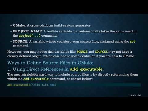 Exploring Alternative Methods to Set SOURCE in CMake