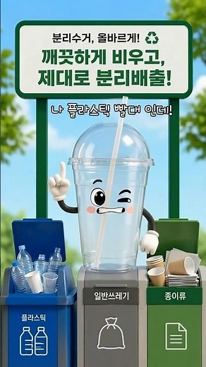99%가 헷갈리는 분리수거 2가지 2탄😱 종이컵과 플리스틱 빨대 버리는 법!