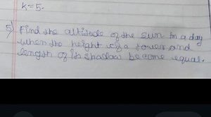 Find the altitude angle of the sun (angle of elevation of the s... | Filo