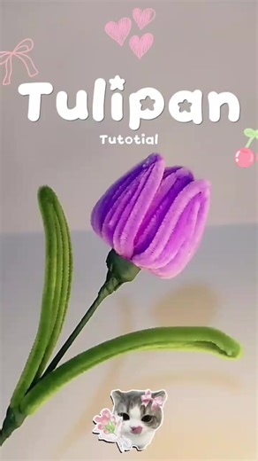 Tutorial fácil de tulipanes con limpiapipas