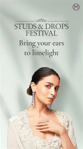 Our Studs and Drops Collection has the potential to steal the spotlight in every room! Elevate your look with our elegant drop earrings today! #StudsAndDropCollection #BringYourEarsToLimelight #Earrings #Studs #Gold #Diamond #Jewellery #MalabarGoldAndDiamonds | Malabar Gold and Diamonds