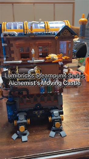 Just got done building this amazing Lumibricks set in their steampunk series, it’s the Alchemist’s Moving Castle! Very fun build with new challenges and build techniques I haven’t seen before. Super crazy amount of detail to really capture that steampunk vibe. The “legs” of the moving castle are nice and sturdy and the removable domed glass roof is a great accent. As always with Lumibricks, the lighting is top notch with lots of variety and even features a motion sensor for some of the lights! I