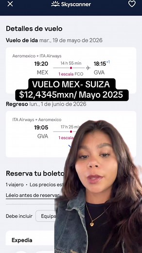 Vuelo barato a Suiza desde $12,434 | Mayo 2025