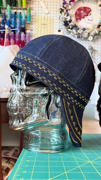 Custom Welding Beanies with Fancy Stitching Designs