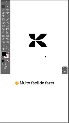 Como criar logo geométrico minimalista com grid no Adobe Illustrator (letra K)