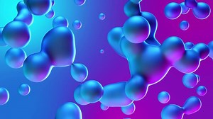 Abstract Motion blue violet minimal art liquid background