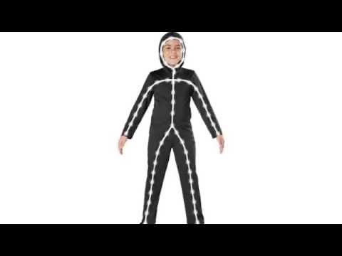 Led spirit light up stick figure halloween costume