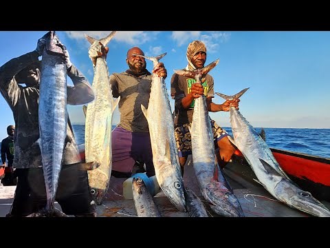 offshore fishing trip in the middle of the deep catching giant Wahoo and kingfish and this happened
