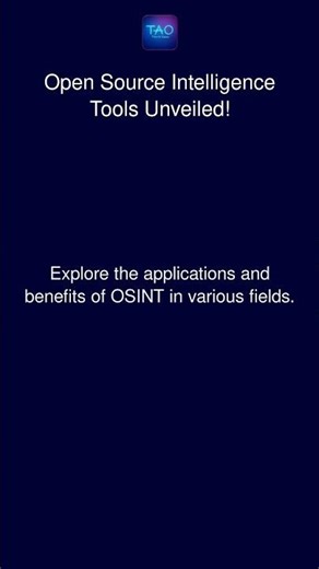 Open Source Intelligence Tools Unveiled!