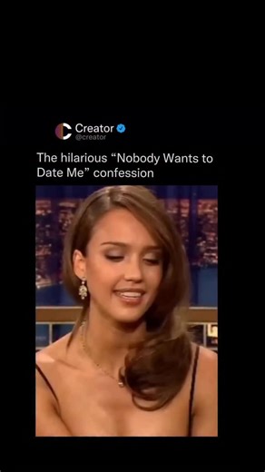 Creators | Entertainment | Culture on Instagram: "Jessica Alba once went viral for a moment that felt both hilarious and strangely relatable. During a late-night interview, she casually admitted that she felt like “nobody wants to date me,” delivering the line with total sincerity. What made the moment explode online wasn’t just the quote — it was the irony. At the time, Alba was one of the most recognizable and admired actresses in Hollywood, starring in major films and constantly topping “most