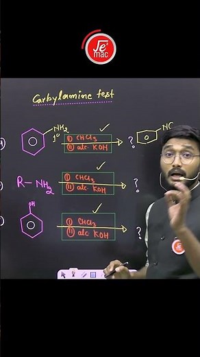 Carbylamine Test Explained in 60 Sec! 🧪🔥 #Chemistry #JEE