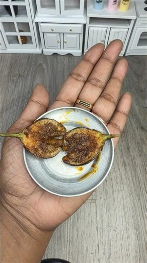 Tiny Tandoori Eggplant ! #satisfying #asmr #miniaturefood #eggplant #trending #viral #mini #shorts