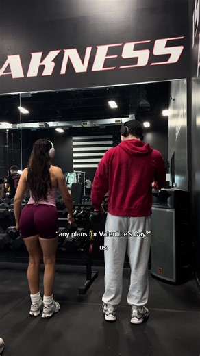 Valentine’s Day as gym rats ❤️ #fyp #couple #gym #workout #couplegoals