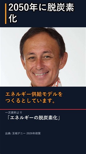玉城デニー氏のエネルギー政策16項目 2050年の脱炭素化とペロブスカイト太陽電池