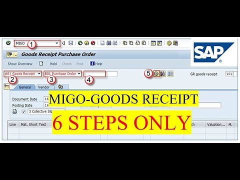 Goods Receipt in SAP MIGO | Migo |How to receive Goods In SAP| Material Receipt in SAP #Sapest #MIGO
