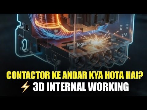 Contactor ke andar kya hota hai? 😱 (3D Animation)" | Electrical Hindi #electrical