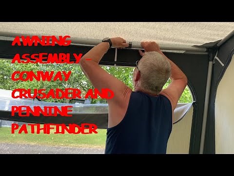 Awning Assembly on Conway Crusader/Pennine Pathfinder Folding Camper