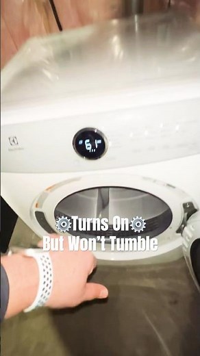 Electrolux dryer turns on but won’t tumble Tight drum by hand means mechanical drag - Lesson 3