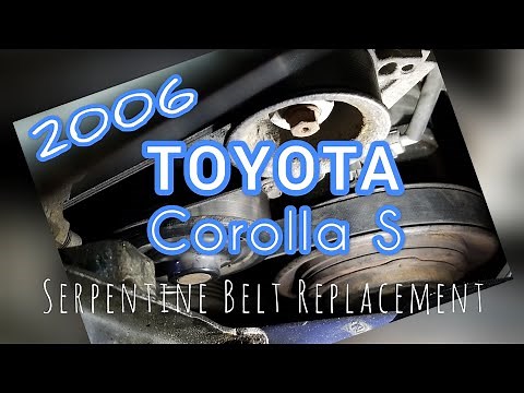 2006 Toyota Corolla S Serpentine belt replacement (DIY)