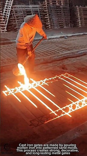 Work tool manual iron gate casting with sand mold