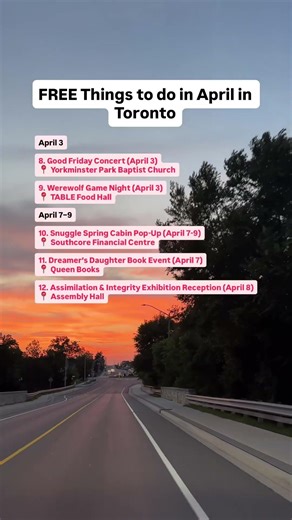 Free things to do in April in Toronto
